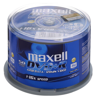 

Maxell DVD R 16 speed 47G Taiwan business gold plate drum 50 burner
