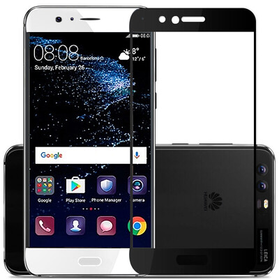 

ESCASE Huawei P10 tempered film Huawei P10 tempered film full coverage HD explosion-proof anti fingerprint mobile phone film full screen system black