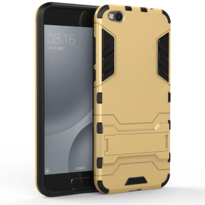 

Shockproof Ultra-thin Armor Plastic TPU Back Case Cover with Stand Holder Phone Case for XIAOMI 5C