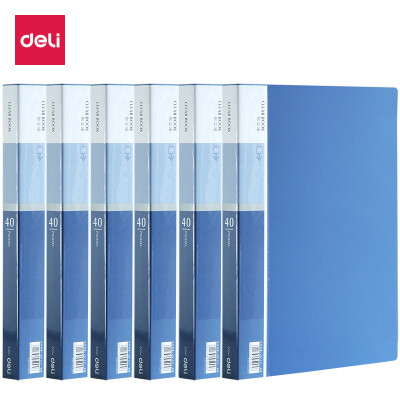 

Deli deli 40 pages information booklet booklet folder folder 6 Pack Blue 33435