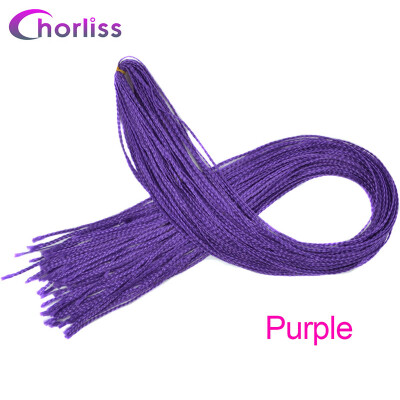 

Chorliss Crochet Box Braids Colored Synthetic Hair Extensions 28Bug Gray Blonde Purple 613 Synthetic Hair Extensions