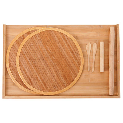 

Double gun (Suncha) cutting board large dumpling plate rolling panel kneading panel rolling pin dumpling curtain set of five sets of ZB6916