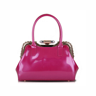 

2015 new designer handbags high quality patent leather doctor bag elegant lady candy color tote bag desigual bag bolsa feminina