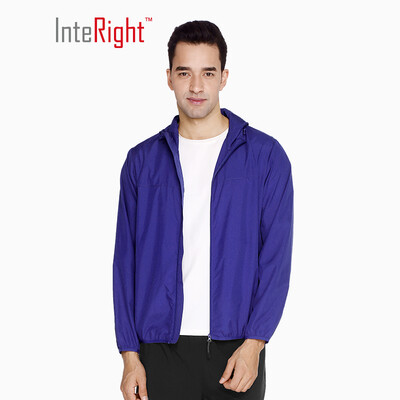 

INTERIGHT outdoor skin clothing for men&women models light breathable windbreaker treasure blue male
