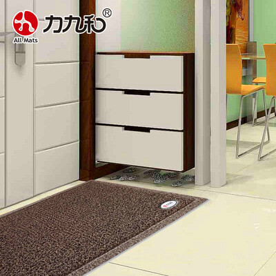 

All Mats two-color silk circle dusting mat carpet mat porch mat door mat floor door mat 45x75cm dark brown