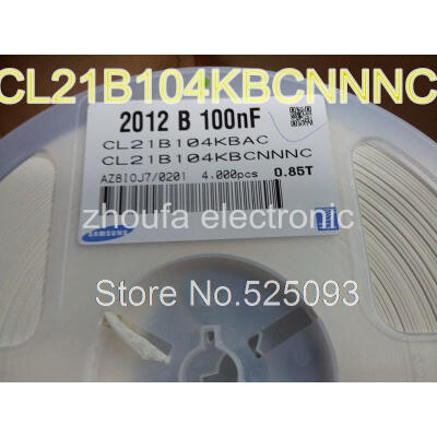 

4000pcs/lot CAP CER 0.1UF 50V 10% X7R 0805 104K 100NF CL21B104KBCNNNC