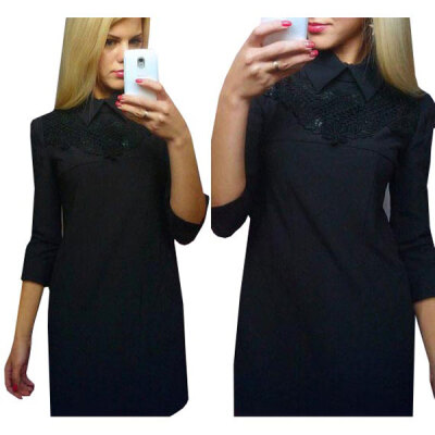 

Lovaru ™2015 New Fashion Women Summer Dress pure color lace simple Dress Party Dresses Casual Pencil Dresses