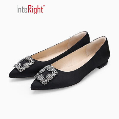 

INTERIGHT Womens Flat Pointed Shoes with Buckles