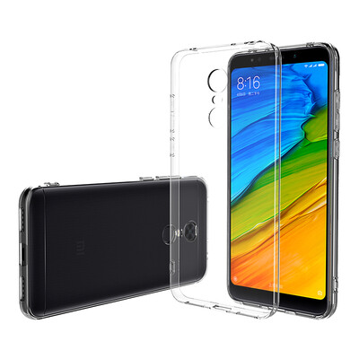 

ESCASE red rice 5 plus mobile phone shell red rice 5 plus mobile phone sets of red rice protection cover drop all-inclusive soft shell silicone with lanyard hole transparent