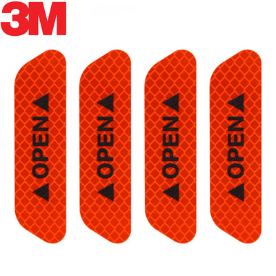 

3M Safety warning sticker 2593cm 4pcs Fluorescent orange