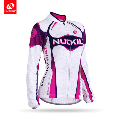 

NUCKILY Summer Custom Bicycle Clothing Ladies Purple Color Cycling Jersey GH001