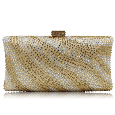 

Milisente Brand Women Evening Bags Ladies Crystal Wedding Bag River Royal Blue Pattern Party Purses