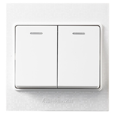 

Feidiao feidiao switch socket panel double open single switch two open single control power wall switch panel 86 Phantom elegant white