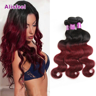 

Peruvian Ombre Body Wave 3 Bundles Two Tone 1b 99j Burgundy Ombre Body Wave Human Hair Peruvian Body Wave Ombre Hair