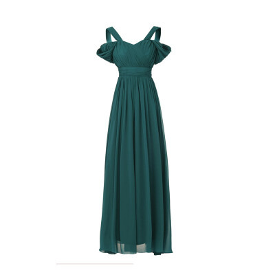 

CAZDZY A-Line Straps Pleated Chiffon Evening Dress