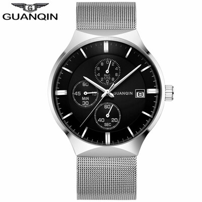 

GUANQIN Watch Mens Watch Casual Fashion Quartz Watch waterproof calendar watch