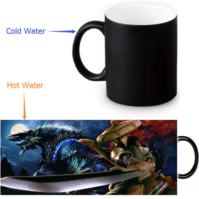 

Monster Hunter Manga 350ml12oz Heat Reveal Mug Color Change Coffee Cup Sensitive Morphing Mugs Magic Mug Milk Tea Cups