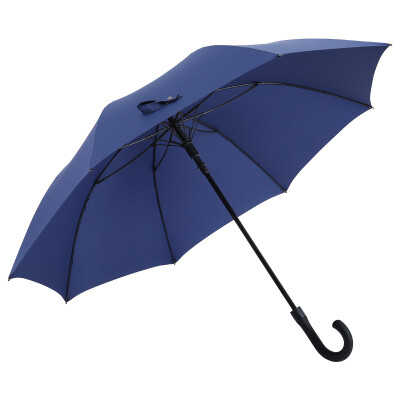 

MAYDU automatically opens mens business umbrella to increase windproof curved hook long handle M1126 blue