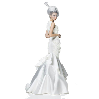 

Simple Wedding Dress Vintage Satin Mermaid Bridal Gowns