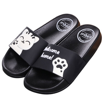 

Cool Coqui slippers couple home indoor non-slip bathroom slippers sandals black female 40 yards CQ6266