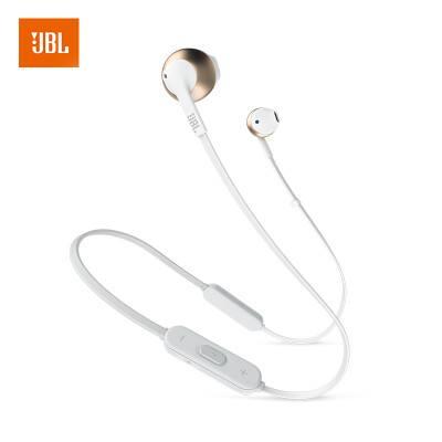 

JBL TUNE205BT Wireless Bluetooth Headset Sports Headphones T205BT Half Ear Music Headphones With Wheat Phone Call Champagne Gold