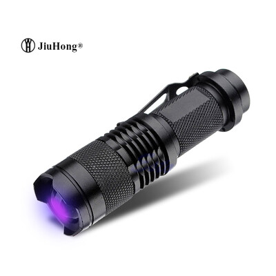 

High quality CREE Zoomable LED UV Flashlight Aluminum Alloy uv torch Light Ultra Violet Light Blacklight UV Lamp &14500