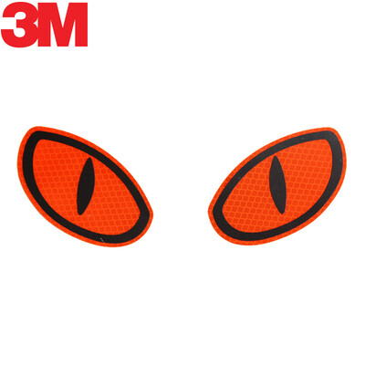

3M reflective big eyes safety warning car scratches car stickers car stickers 1036cm fluorescent orange