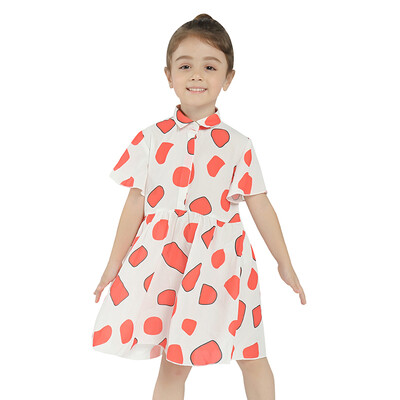

Girls Dress Summer 2018 New Arrival Sring Cotton Birthday Party Dresses For Girl Clothes A-Line Casual Print O-neck Dress