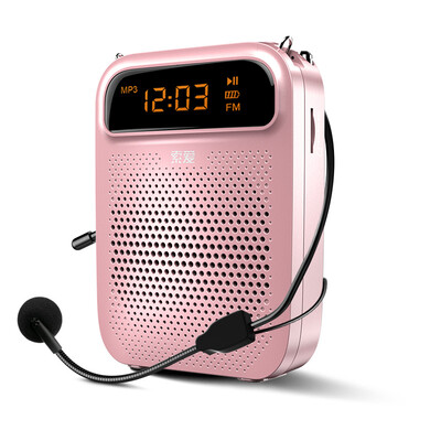 

Soaiy S-378 Portable Digital Amplifier High-power Bee Bee loudspeaker Teaching Dedicated Teacher Guide Card Player Singing machine Rose gold