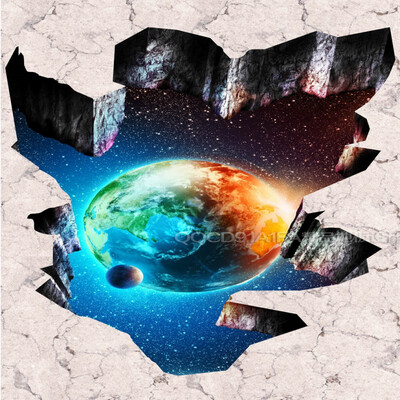 

Бесплатная доставка Вселенная Galaxy Earth 3D наружная живопись самоклеящиеся водонепроницаемые влаги ванной пол обои 250cmx200cm