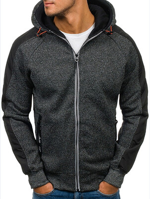 

Men‘s Maniche Lunghe Hoody Hoodie Zipper Sweatshirt Hooded Jacket Outwear Tops Kapuzen Coat