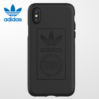 

Adidas iPhoneX Mobile Shell Новая мода Apple X Silicone All-inclusive Clover logo Простая нескользящая прочная защита от падения Black