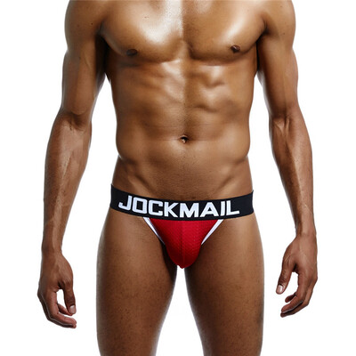 

JOCKMAIL Mens Thong Super Sexy Double Thong Mesh Breathable Sexy Underwear GAY