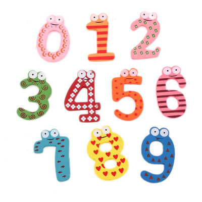 

NicerDicer New Cute Wooden Fridge Magnet Number 0-9 Kids Educational Toy MultiColor 95958