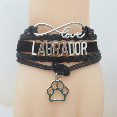 

Fashion Leather Multi-layers Jewelry Shiba Inu Mom Dog Charm Bracelet for Couple Infinity Love Animal Puppy Men Women Chain Bangle