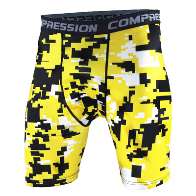

male Tight training motion Bodybuilding shorts moisture absorption Perspiration Fast drying Run camouflage shorts Tight trousers