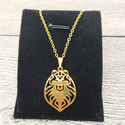 

New Rough Collie Necklace Trendy Style Rough Collie Pendant Necklace Women Pet Jewellery Fashion Animal Dog Jewellery