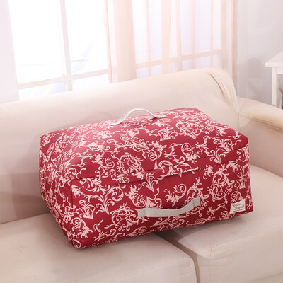 

Western SIVIN mirror flower red M storage bag quilt dust bag moving bag clothing sorting bag toy storage washable three-layer thickening