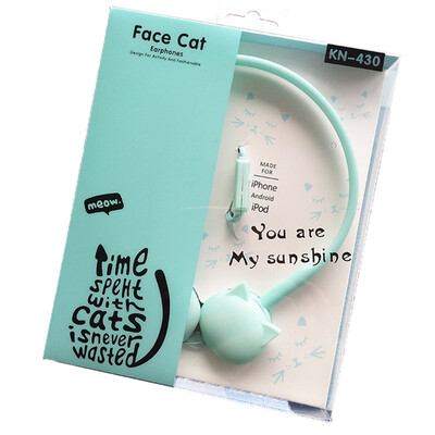 

Cute Cat Colored Stereo Pink Headphones Headset Earphones for Samsung Xiaomi mp3 Kids Student Birthday Gifts With Retail box