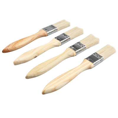 

Wick Wico WK82210 Brush 1 inch Multi-function Brush Paint Brush Wood Handle Brush Sweep Brush Brush Bar Brush Food Brush Grill Accessories 4 Pack