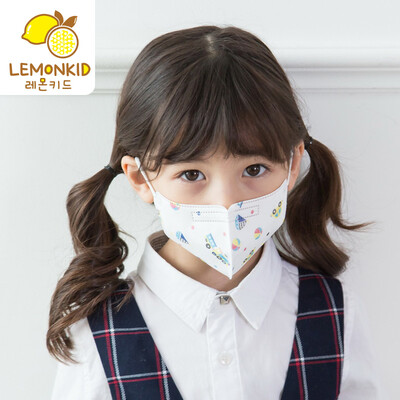 

Lemonkid childrens breathable anti-fog cute flower color baby mask 26528 car 2 pieces