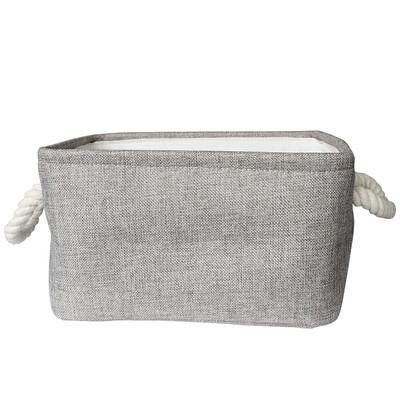 

Jing Hui Si Chuang JH0559 storage box snacks underwear storage basket cotton&linen storage box basket small gray