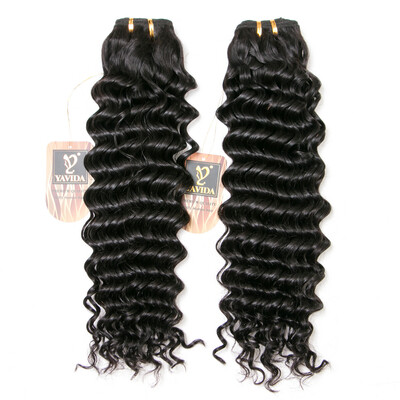 

YAVIDA Hair 2 Bundles Malaysian Deep Wave Virgin Hair 100 Curly Weave Human Hair Extension