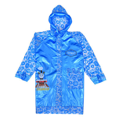 

Thomas&friends Thomas & Friends childrens raincoat boys poncho inflatable hat inflatable side with a bag thickening carto
