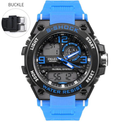 

SMAEL Luxuly Mens Wrist Watch Gold Digital Watch Man Waterproof 50m LED Clock Man Digital Watch Man Sport Watch  hock