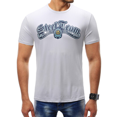 

Мужская 2018 Летняя марка с коротким рукавом Цветной алфавит Печать Футболка O-Neck Slim Men T-Shirt Tops Fashion Mens Te Shirt 4XL