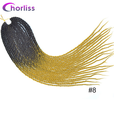 

Chorliss 24"Soft Crochet Braids Synthetic Hair Braiding Hair Senegalese Twist Kanekalon Hair Extenstion Mint Green Black Brown