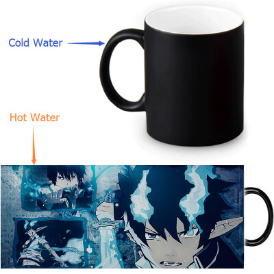 

Ao no Exorcist 350ml/12oz Heat Reveal Mug Color Change Coffee Cup Sensitive Morphing Mugs Magic Mug Milk Tea Cups