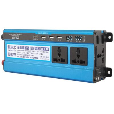 

1600W Автомобильный инвертор 4-USB 12V / 24V до 220V Dual Digital Display of Protection Voltage Modefied Sine Wave Car Inverter Co