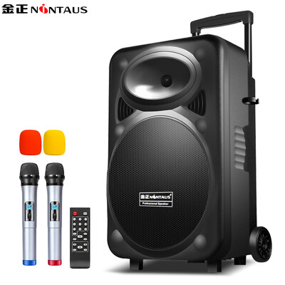 

Kim Jung-NINTAUS N9 15 inch square dance audio outdoor portable speaker mobile high power Bluetooth speaker lever speaker double microphone black